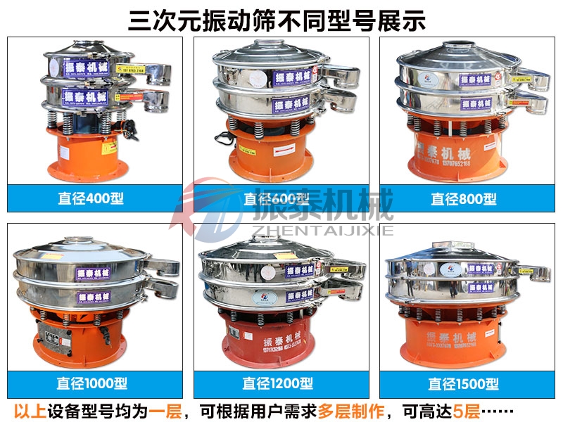 硅灰石振动筛不同型号展示